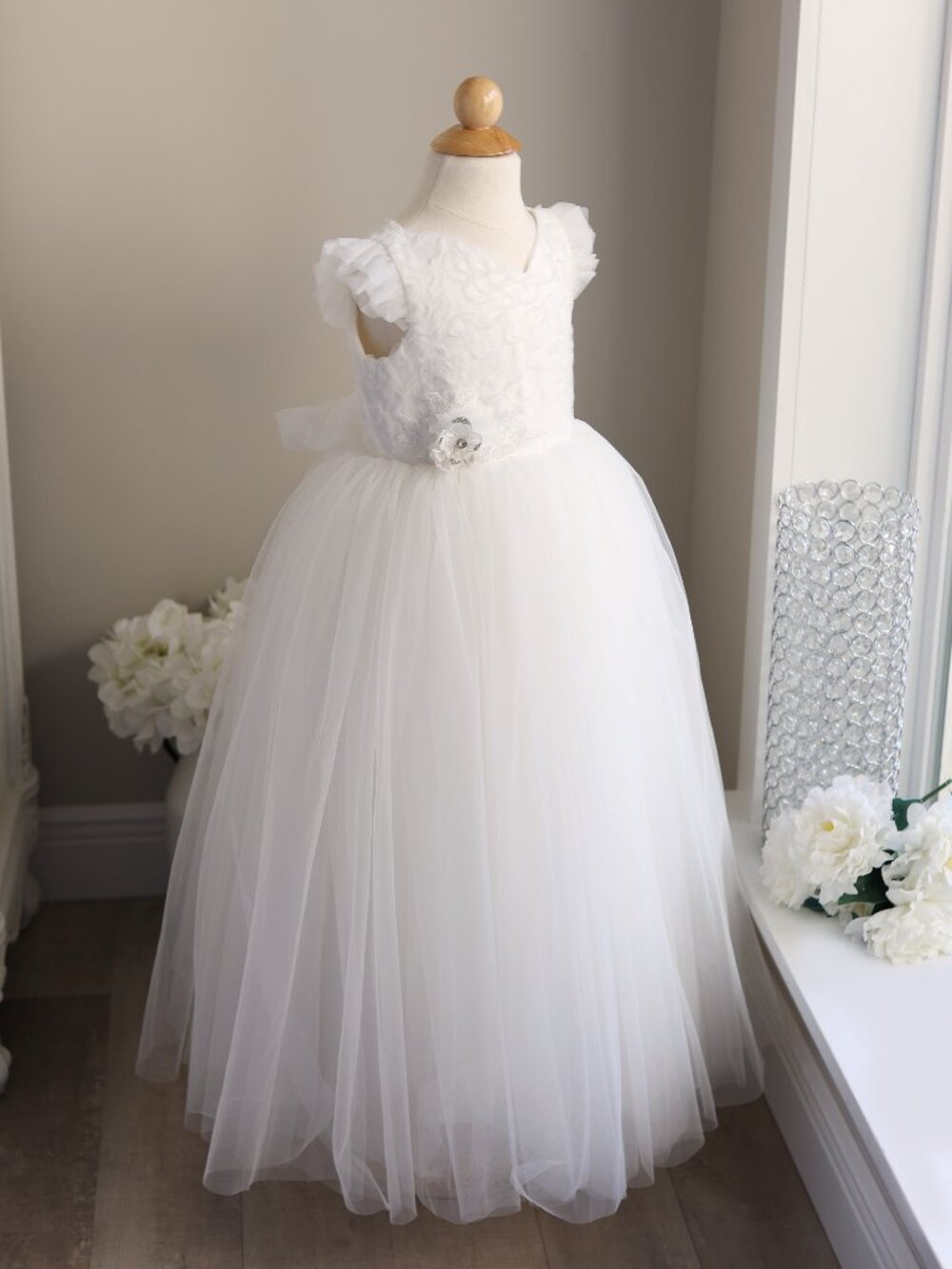 Dollcake White Formal Dress Flower Girl Daddy Daughter Dance In Faith Size 5 NWT